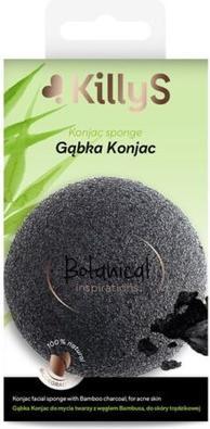 KillyS Botanical Inspirations Konjac Face Wash Sponge with Bamboo Charcoal for Acne Skin (Reinigungstücher)
