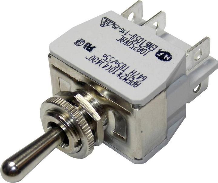 Produktbild APEM switch toggle DP ON/OFF/ON 10A FASTON