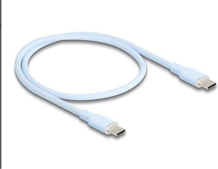 Produktbild Delock 81233 - USB 2.0 Kabel USB Type-C Stecker zu Stecker PD 3.0 60 W 0,5 m blau Siliko (0.50 m, USB 2.0)
