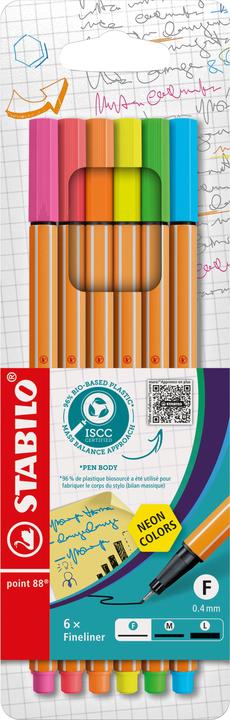 Actual product image STABILO Point 88 (Multicoloured, 6 x)