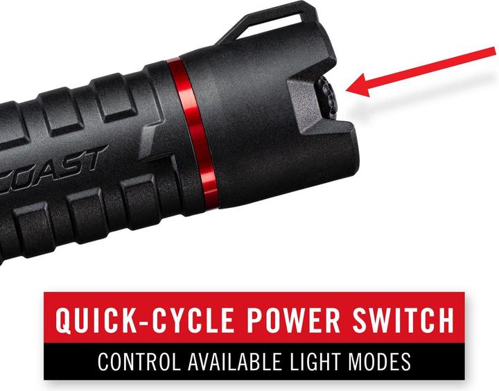 Actual product image Coast PS500R Waterproof Rechargeable Flashlight 740 Lumen (740 lm)