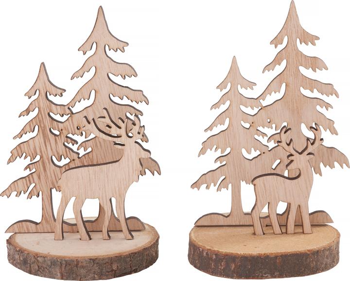 Image du produit VBS Motif à piquer en bois sur disque d'écorce, lot de 2