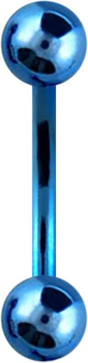 Produktbild Star Piercing Micro Banane hellblau mit zwei Kugeln (ohne Messing, Titan G23)