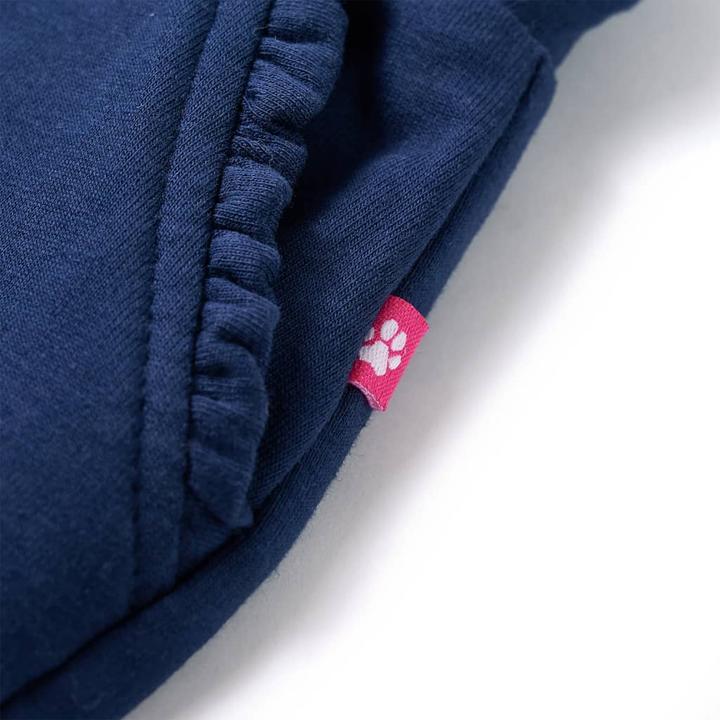 Actual product image VidaXL Children's trousers with drawstring navy blue 104,Material: 95 (104)