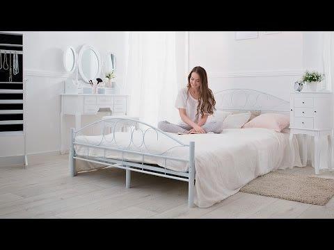 Produktbild tectake Metallbett (200 x 180 cm)