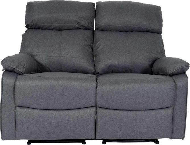 Produktbild Mendler 2er Kinosessel HWC-L93, Liegefunktion Stoff/Textil - dunkelgrau