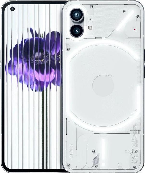 Actual product image Nothing Phone (1) (12GB) (256 GB, White, 6.55", Dual SIM, 50 Mpx, 5G)