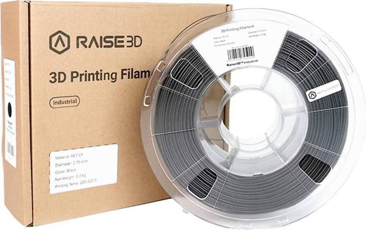 Produktbild Raise3D Industrial Filament PET CF Black 1kg (PET, 1.75 mm, 1000 g, Schwarz)