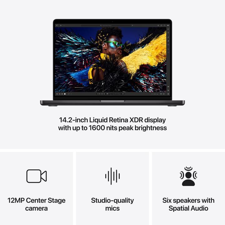 Productafbeelding Apple MacBook Pro 14 - 2024 (14.20", M4 Max, 64 GB, 1000 GB, NL)