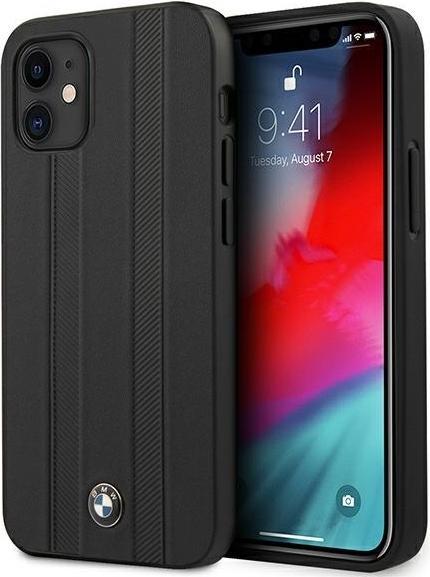Produktbild BMW Hard Case Leather Tire Marks für Apple iPhone 12 mini - black (Apple iPhone 12 mini)