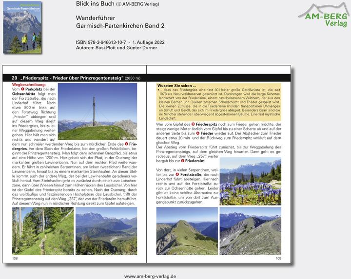 Actual product image Wanderführer Garmisch-Partenkirchen Band 2 (German, Lady Plott, Günter Durner, 2021)