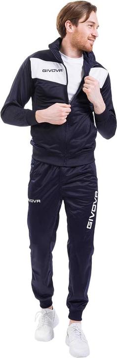 Givova Tuta Visa Triacetato Trainingsanzug marineblau-weiss TR018 0403 S (S)