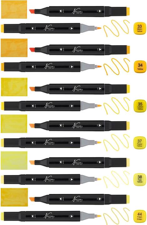 Produktbild Art Sensations Nassau Dual Tip Marker Gelb, 6St.