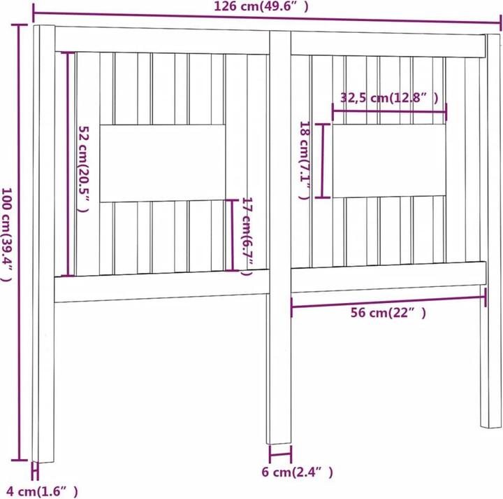 Produktbild VidaXL Gizela (126 x 4 x 100 cm)