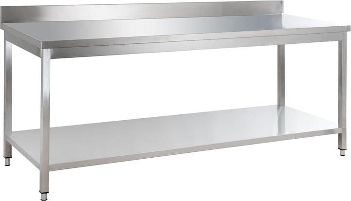 Gastro Hero Tavolo da lavoro in acciaio inox Basic con base e schienale