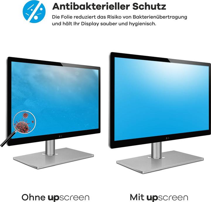 Actual product image upscreen Protective film Screen protector Screen protector film Clear antibacterial (1")