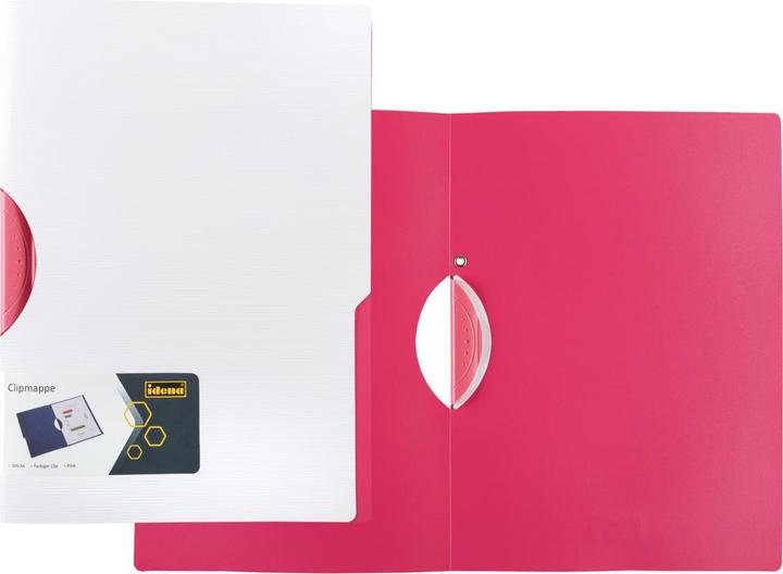 Produktbild Idena Clipmappe A4 PP weiss pink 30 Blatt (A4, 1 x)