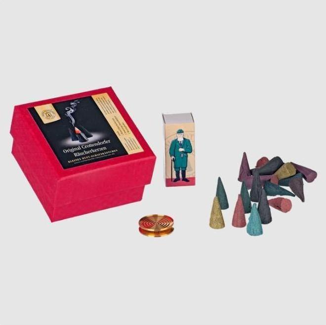 Produktbild Crottendorfer CRO2612 - Geschenkbox Bunte Mischung Gr. M mit Messingteller + Streichhölzer