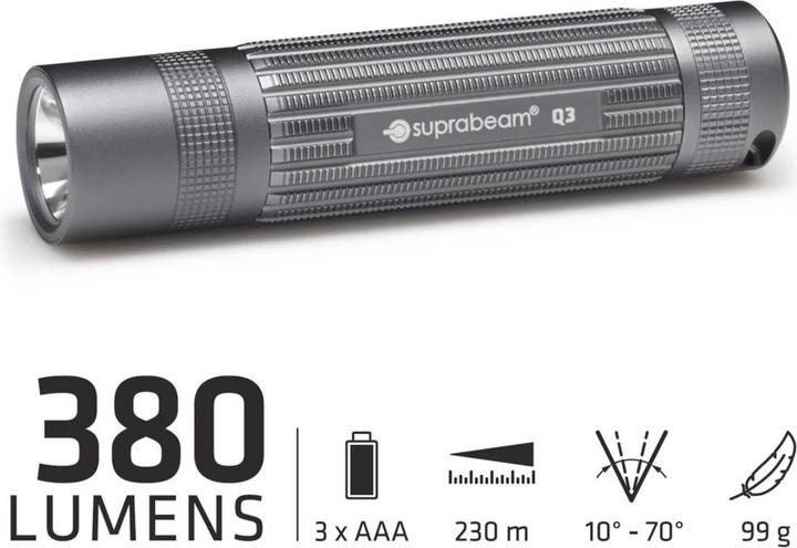 Actual product image Suprabeam Q3 Alkaline torch - 380 Lm (8.50 cm, 380 lm)