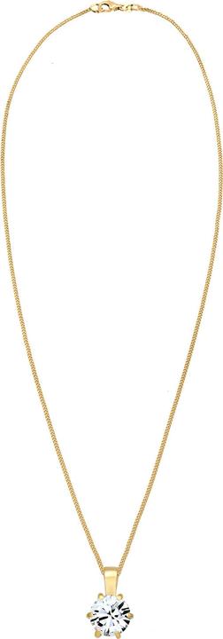 Immagine prodotto Elli Collana con catena a cordoncino Basic con cristalli in argento 925 (Cristallo di vetro, Argento 925)