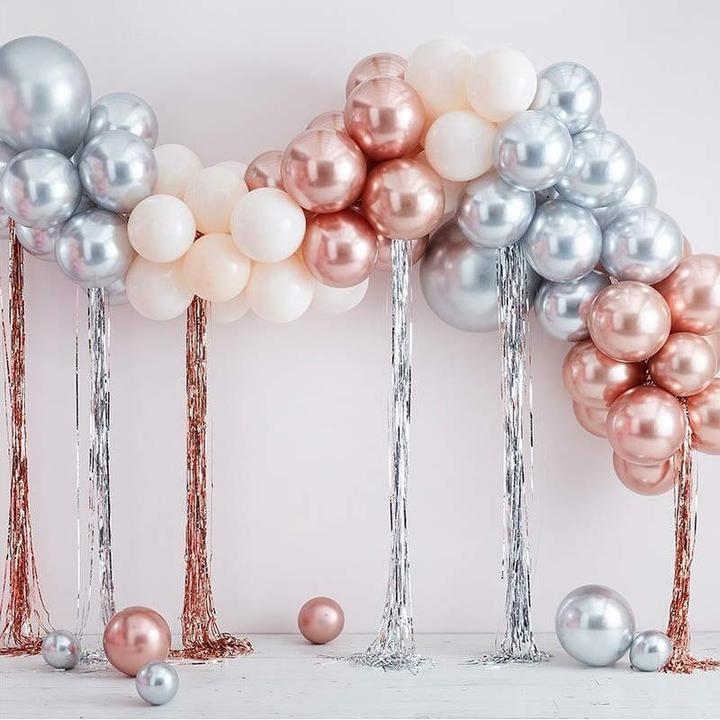 Image du produit Ginger Ray Arche de ballon Chromé avec rideaux (95 x)