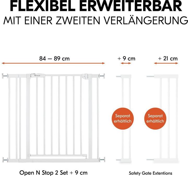 Produktbild Hauck Tür- & Treppenschutzgitter Türschutzgitter / Treppenschutzgitter Open (75 cm)