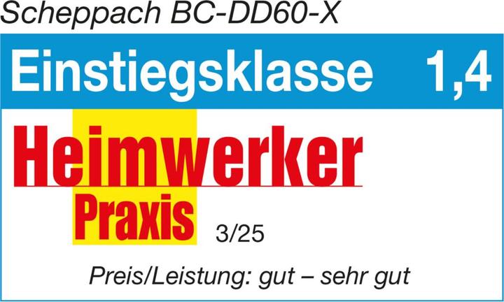 Produktbild Scheppach Akku-Bohrschrauber BC-DD60-X (DIY)