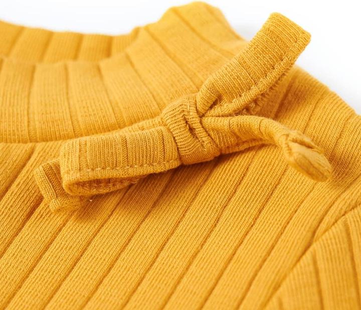 Immagine prodotto VidaXL Camicia da bambino a maniche lunghe ocra 128,Materiale: 95 % cotone. 5 (128)