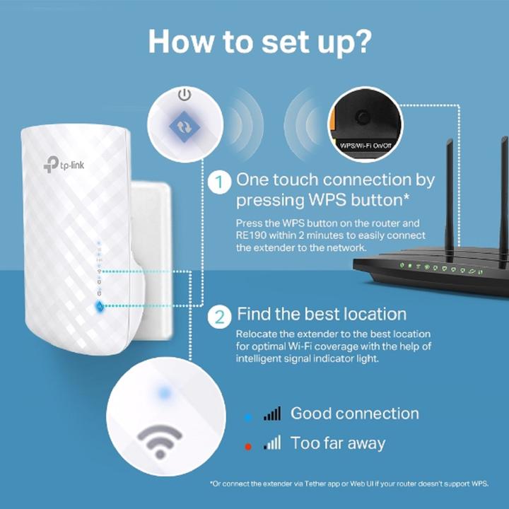 Produktbild TP-Link RE190 (433 Mbit/s, 300 Mbit/s)