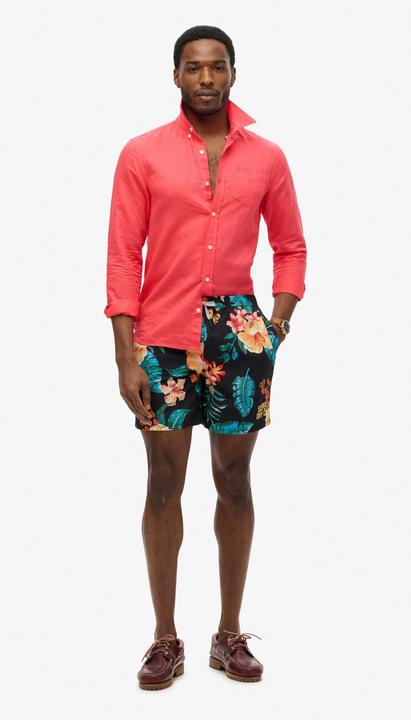 Produktbild Superdry 43cm lange Badeshorts mit Hawaii-Print (M)