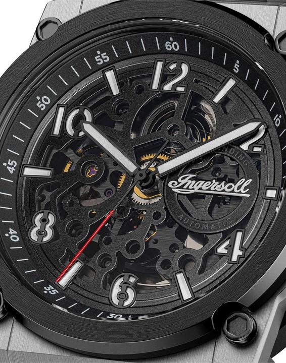 Actual product image Ingersoll 1892 Ingersoll I16601 Herrenuhr Ingersoll Anvil Automatik 46mm 5ATM (Skeleton watch, 46.50 mm)