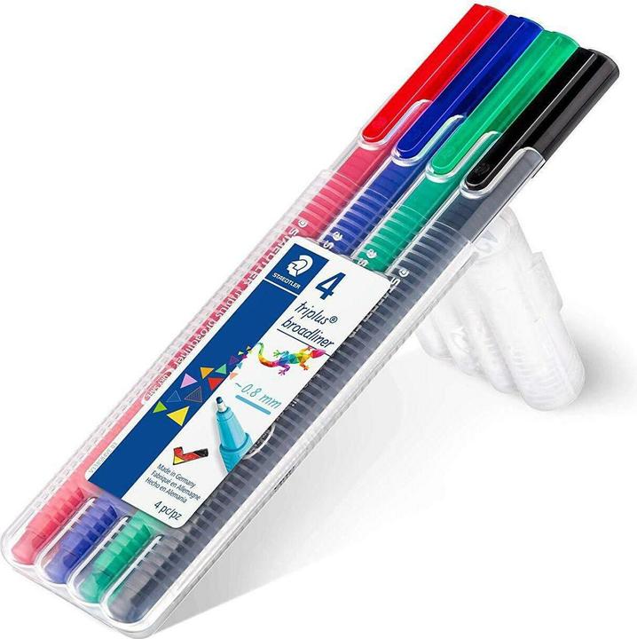 Image du produit Staedtler 338 Broadliner triplus 4 SBox (Multicolore, 4 x)