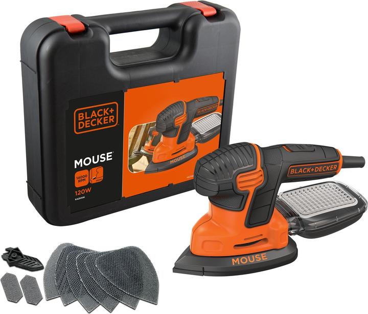 Image du produit Black & Decker Sableuse compacte pour souris (Plateau de ponçage triangulaire, 120 W)
