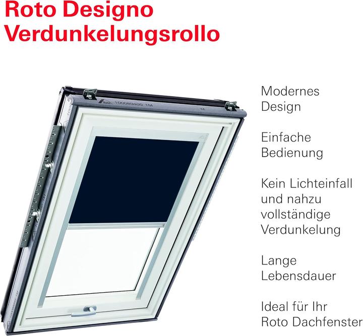 Produktbild Roto Verdunkelungsrollo für Dachfenster Designo R4/R7 (40 x 64 cm)
