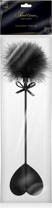 Image du produit Sweet Caress Tapette coeur avec pompon noir -