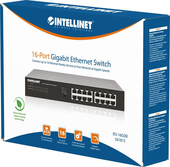 Produktbild Intellinet 16-Port Gigabit Ethernet Switch (16 Ports)