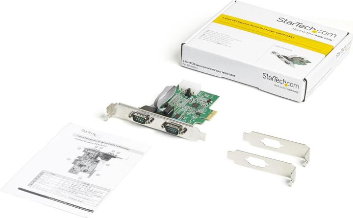 Produktbild StarTech .com 2 Port PCI Express RS232 Serial Adapter Card