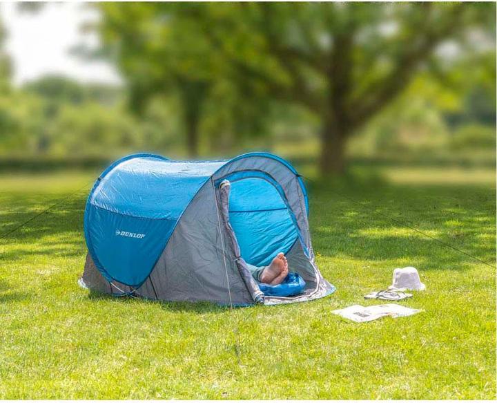 Productafbeelding Dunlop Pop-up tent 2pers. 255x155x95 (Opblaasbare tent, 1.80 kg, 2 personen)