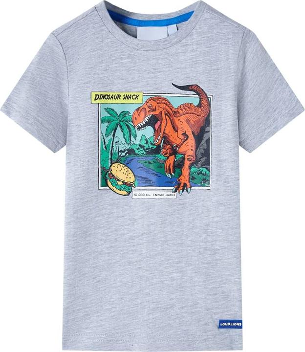 VidaXL Kinder-T-Shirt Grau 128,Material: 95 % Baumwolle. 5 (128)