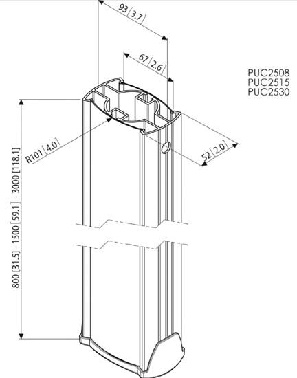 Actual product image Vogels Professional PUC 2530 - Mounting component (rod)