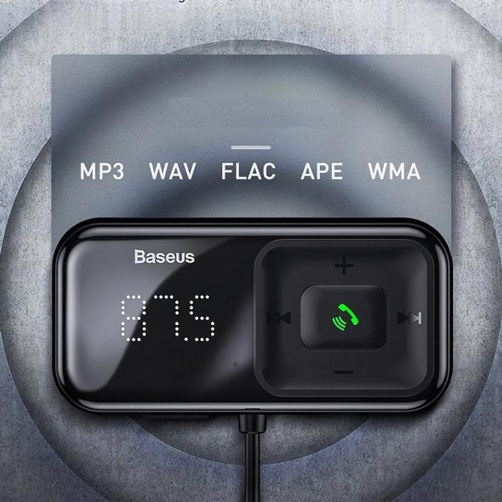 Actual product image Baseus Car Bluetooth MP3 Player T Shaped S-16 Black OS