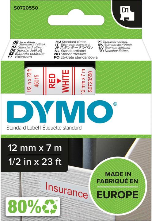 Actual product image Dymo S0720550 (1.20 cm, Red)