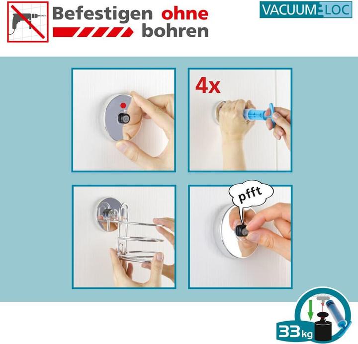 Produktbild Wenko WC-Garnitur Quadro silber Metall