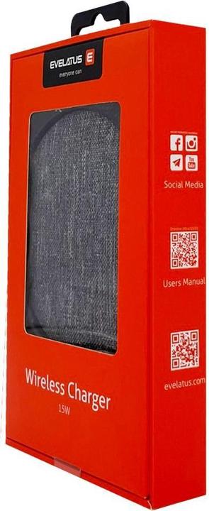 Actual product image Evelatus Wireless Desk charger EWC04 Fabric