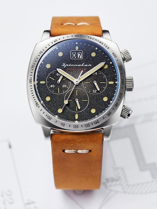 Image du produit Spinnaker SP-5068-01 Hull Chronographe 42mm 10ATM (Montre de sport, 42 mm)