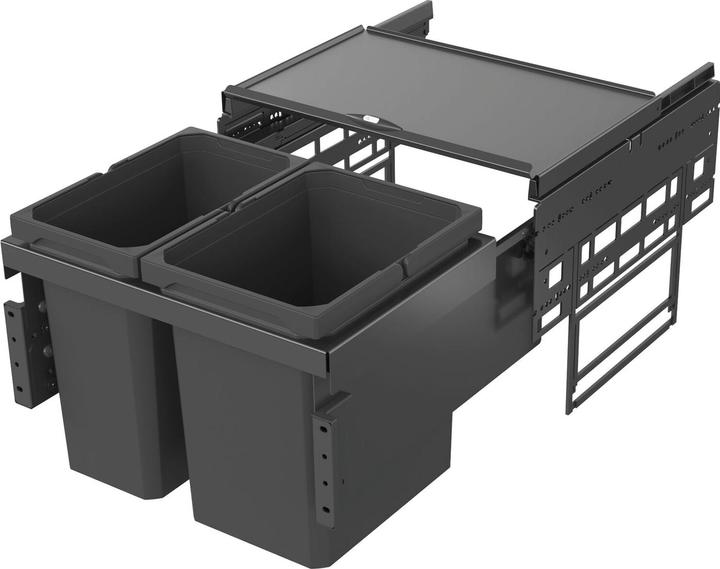 Vauth-Sagel VS ENVI Space S waste separation system KB 500 mm 12/15.5 L lava grey (15.50 l)