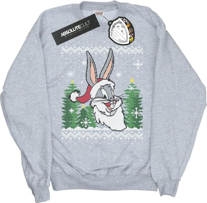Looney Tunes Bugs Bunny Christmas Fair Isle Sweatshirt Jungen