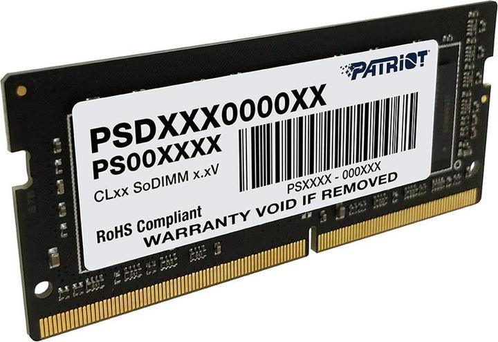 Produktbild Patriot SO-DIMM DDR4 8GB 2666MHz (1 x 8GB, 2666 MHz, DDR4-RAM, SO-DIMM)