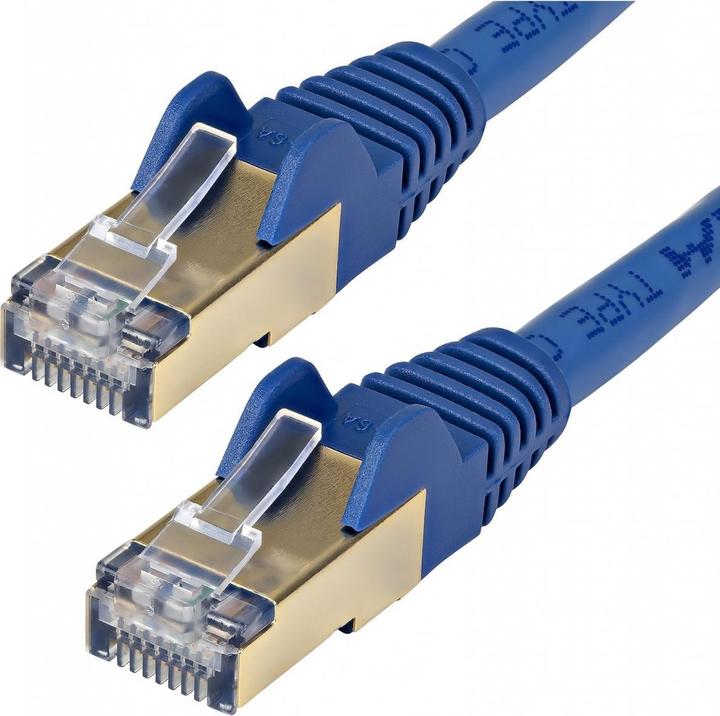 Actual product image StarTech Patch Cable Cat6a 2m Blue (STP, CAT6a, 2 m)