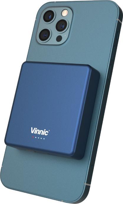 Actual product image Vinnic MANA Magnetic Wireless Powerbank 8,000mAh, blue (8000 mAh, 20 W, 30.80 Wh)